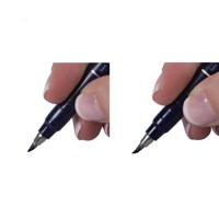 Tombow • fudenosuke brushpen black 2pcs - thumbnail