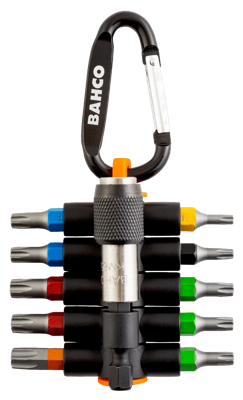 Bahco Sticky Bits | 59S/TCS11-1 - Gekleurde Torxbits met magnetische bithouder
