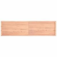 Tafelblad natuurlijke rand 200x50x(2-6)cm eikenhout lichtbruin - thumbnail