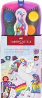 Faber Castell Waterverfdoos Connector Unicorn 12 kleuren + 1 tube wit - thumbnail