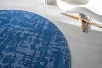 Louis de Poortere - Rond vloerkleed Baobab Structures 9250 Suarez Blue - 240 rond - thumbnail