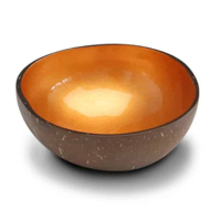 Schaaltje kokosnoot - schaaltje Gold Metallic Paint - schaaltje goud - thumbnail