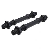 Set dumbellstangen 35 cm zwart (schroefsluiting) - thumbnail