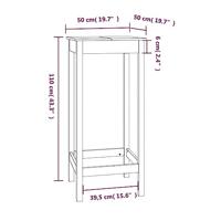 Bartafel 50x50x110 cm massief grenenhout - thumbnail