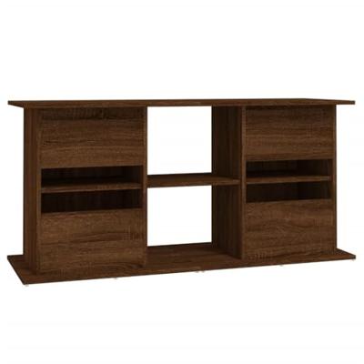 Aquariumstandaard 121x41x58 cm bewerkt hout bruineikenkleurig - thumbnail