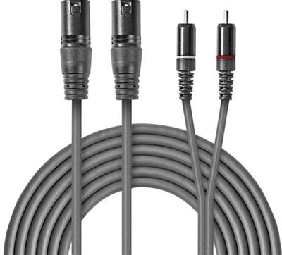 Nedis COTH15210GY30 Xlr-audiokabel 2x Xlr 3-pins Male - 2x Rca Male 3,0 M Grijs