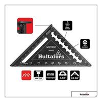 Hultafors Metric Rafter Square Mini meetdriehoek - HU257030 - thumbnail