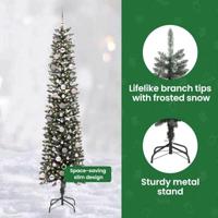 VidaXL Kunstkerstboom met 300 led groen 240 cm pvc en plastic en staal - thumbnail