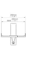 B-Tech BT77 Luidspreker-wandbeugel Kantelbaar, Zwenkbaar Afstand tot de muur (max.): 27.3 cm Wit 1 paar - thumbnail