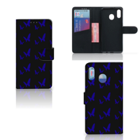 Samsung Galaxy M20 Telefoon Hoesje Vlinder Patroon - thumbnail