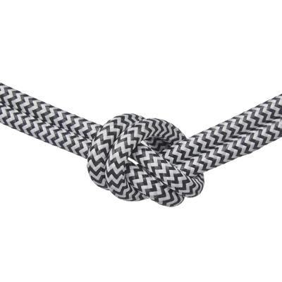 Strijkijzersnoer 3-aderig per meter zig-zag zwart/wit