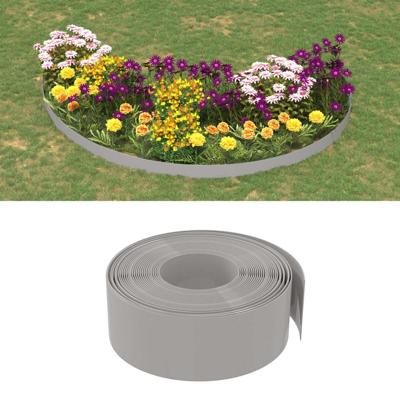 VidaXL Tuinrand 10 m 20 cm polyetheen grijs