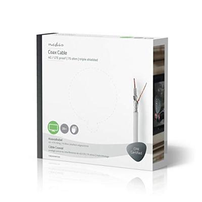 Coaxkabel | 4G / LTE-Bestendig | 25,0 m | Wit