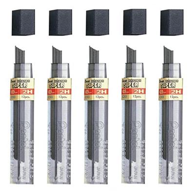 Pentel potloodstiften, 0,5 mm, 2H, etui van 12 stuks - thumbnail