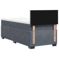 Boxspring met matras fluweel donkergrijs 1-persoons (alleen AU) - thumbnail