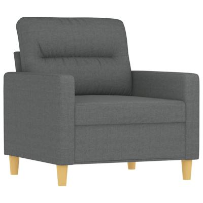 4-delige Loungeset met kussens stof donkergrijs