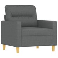 4-delige Loungeset met kussens stof donkergrijs - thumbnail