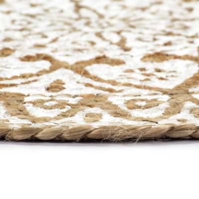 VidaXL Placemats 4 st rond 38 cm jute wit