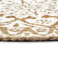 Placemats 4 st rond 38 cm jute wit - thumbnail