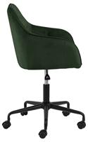Bendt Bureaustoel 'Loren' Velvet, kleur Forest Green - thumbnail