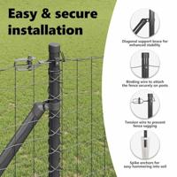 VidaXL Afrasteringspaal 13 pcs grijs staal - thumbnail