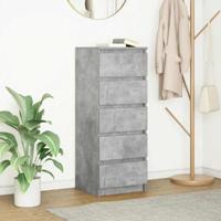 Dressoir met lades 37,5x35x99 cm spaanplaat betongrijs - thumbnail
