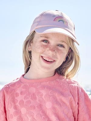 Pet "Regenboog" voor meisjes lichtroze Pet "Regenboog" voor meisjes lichtroze