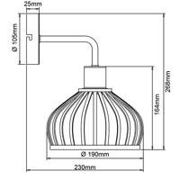 Brilliant Houten wandlampNorah - 99741/76 - thumbnail