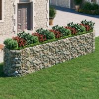Gabion plantenbak verhoogd 500x100x100 cm gegalvaniseerd ijzer - thumbnail