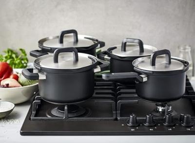 Flow Cool Black RVS pannenset 4-delig