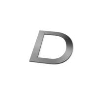 Letter D Model: Huisletter RVS Geroba - Geroba - thumbnail