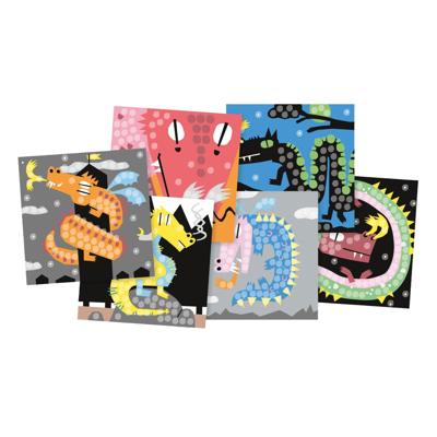 Playmais mosaic kaarten versieren draak