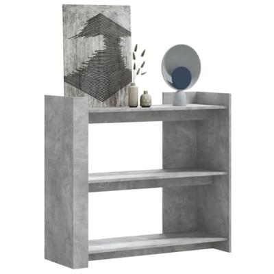Wandtafel 100x35x90 cm bewerkt hout betongrijs