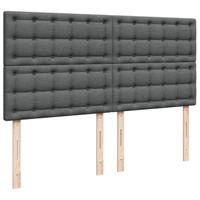Boxspring met matras stof donkergrijs 200x200 cm - thumbnail