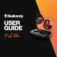 Skullcandy Push Active True Wireless Bluetooth-oordopje voor in het oor, te gebruiken met iPhone en Android, met oplaadetui en microfoon, IP55 water- en stofbestendig - zwart/oranje - thumbnail