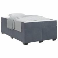Bedframe met matras Anders Donkergrijs 120 x 200 cm Fluweel - thumbnail