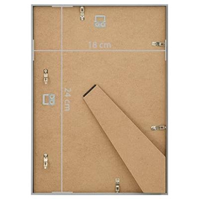 VidaXL Fotolijsten 3 st voor wand of tafel 18x24 cm mdf zilverkleurig