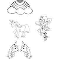 Creativ Company Krimpfolie met motieven eenhoorn - thumbnail