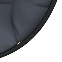 Hangstoel met standaard rattan en staal antracietkleurig - thumbnail