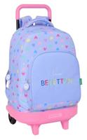 Schoolrugzak Benetton Lila Lila 33 x 45 x 22 cm - thumbnail