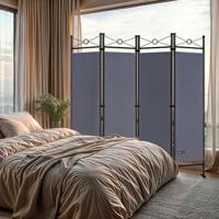 Kamerscherm Inklapbaar 180 x 163cm Antraciet - thumbnail