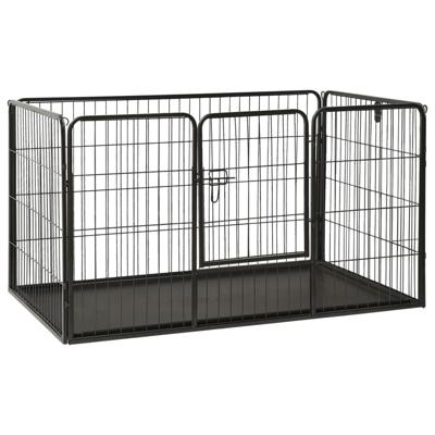 vidaXL Puppyren 123x77,5x74,5 cm staal