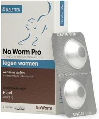 No Worm Pro Hond 4 tabletten No Worm Pro Hond 4 tabletten
