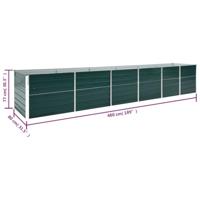 VidaXL Plantenbak verhoogd 480x80x77 cm gegalvaniseerd staal groen - thumbnail