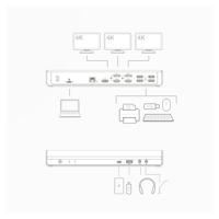 ACT Connectivity USB-C Triple 4K Docking Station dockingstation - thumbnail