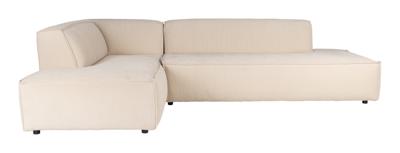 Zuiver Loungebank 'Fat Freddy' Links, Rib, kleur Naturel