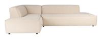 Zuiver Loungebank 'Fat Freddy' Links, Rib, kleur Naturel - thumbnail