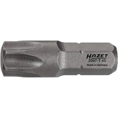 HAZET Bit 2597-T45 · 1/4 inch (6,3 mm) zeskant massief · Binnen-TORX®-profiel · SW T45