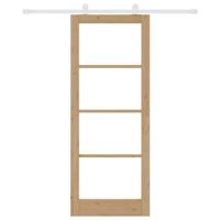 Schuifdeur met Hardware Set 'ORKDAL'van Massief Hout en Glas - thumbnail