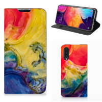 Bookcase Samsung Galaxy A50 Watercolor Dark - thumbnail